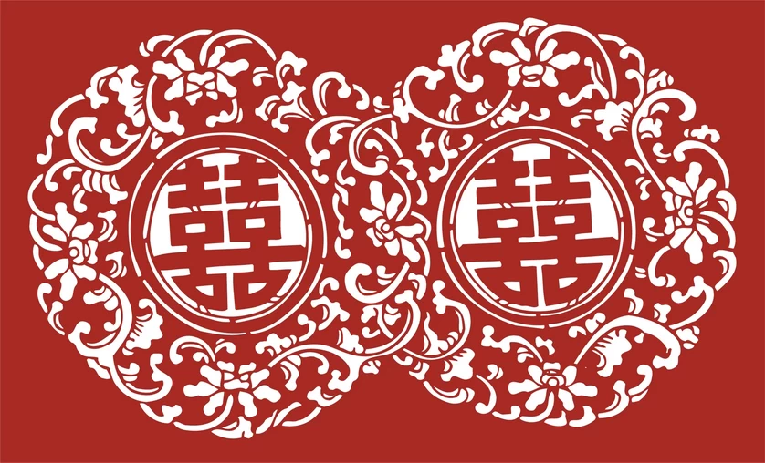 中国风中式传统喜庆民俗人物动物窗花剪纸插画边框AI矢量PNG素材【1472】